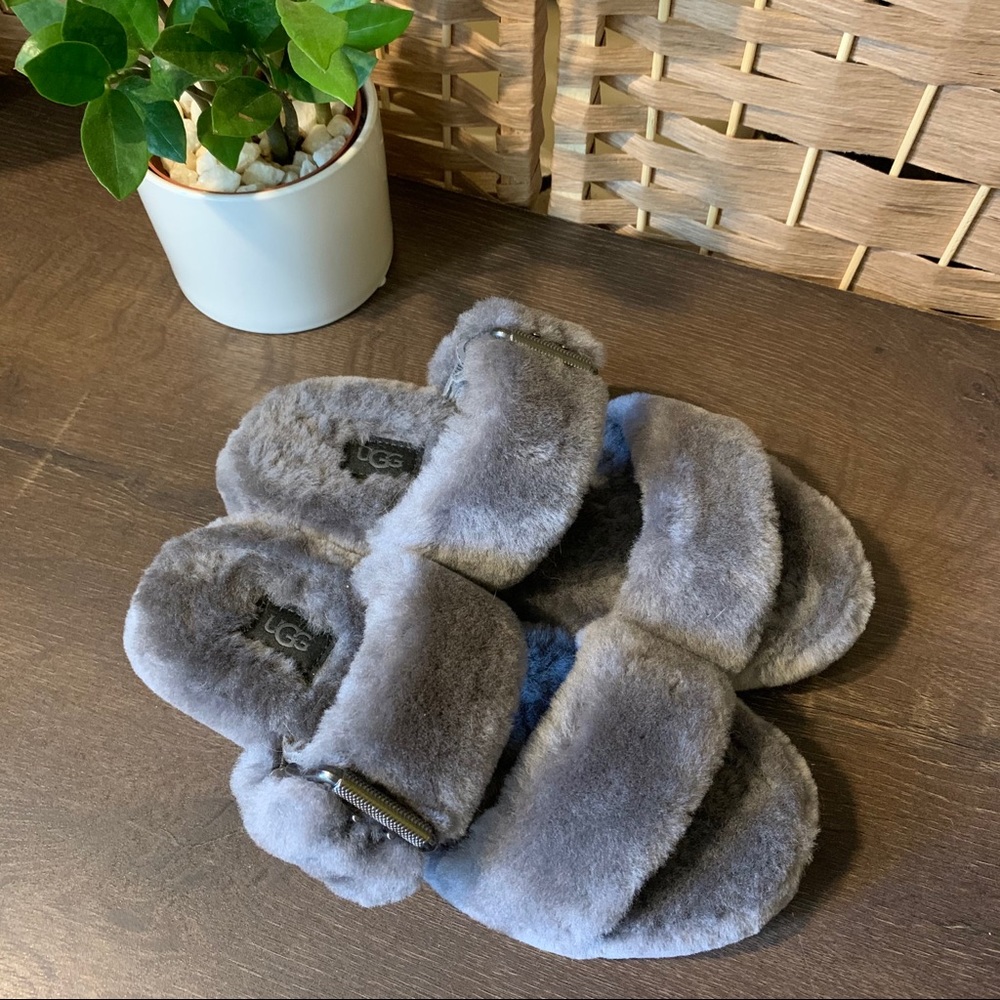 UGG Fuzz Yeah Grey Slides
